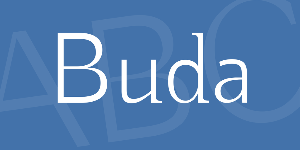 Пример шрифта Buda