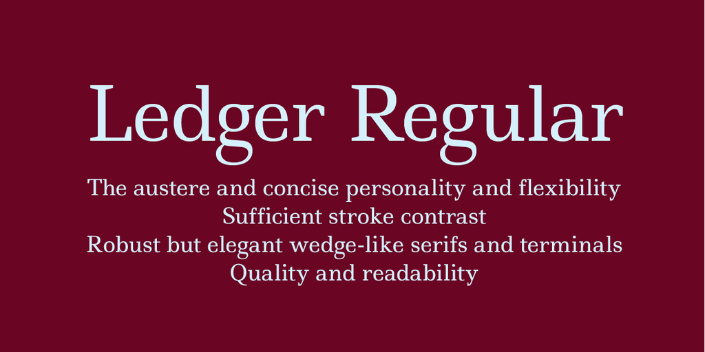 Пример шрифта Ledger