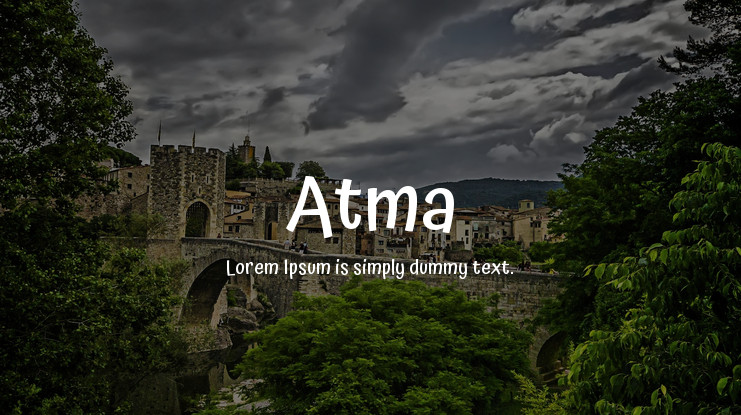 Пример шрифта Atma