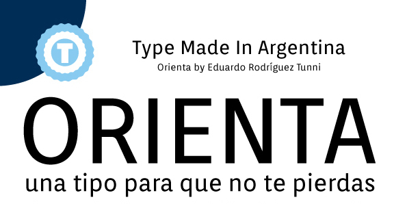 Пример шрифта Orienta
