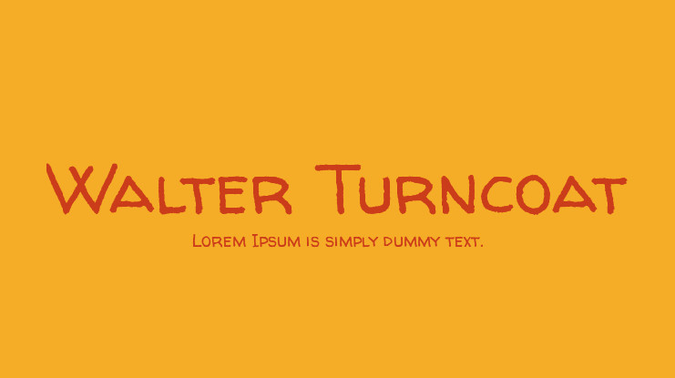 Пример шрифта Walter Turncoat