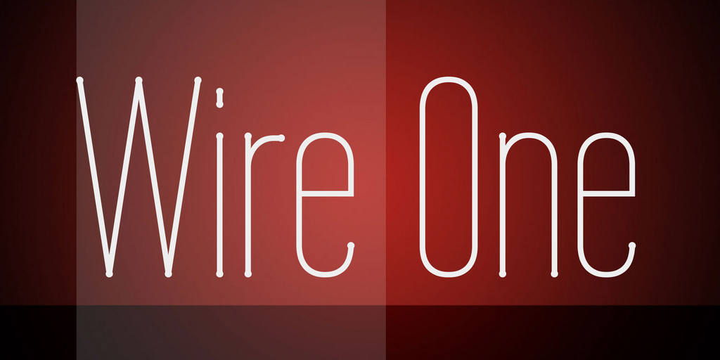 Пример шрифта Wire One