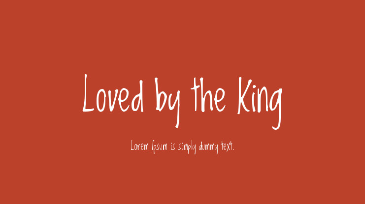 Пример шрифта Loved by the King