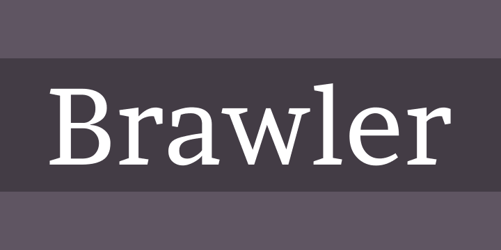 Пример шрифта Brawler
