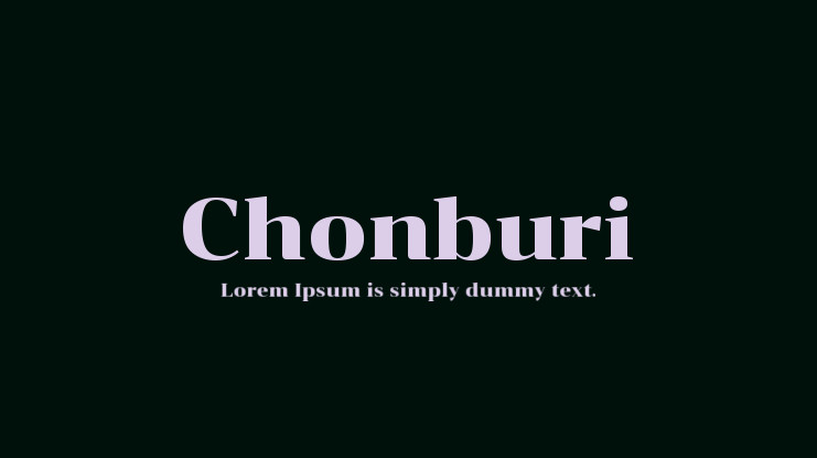 Пример шрифта Chonburi
