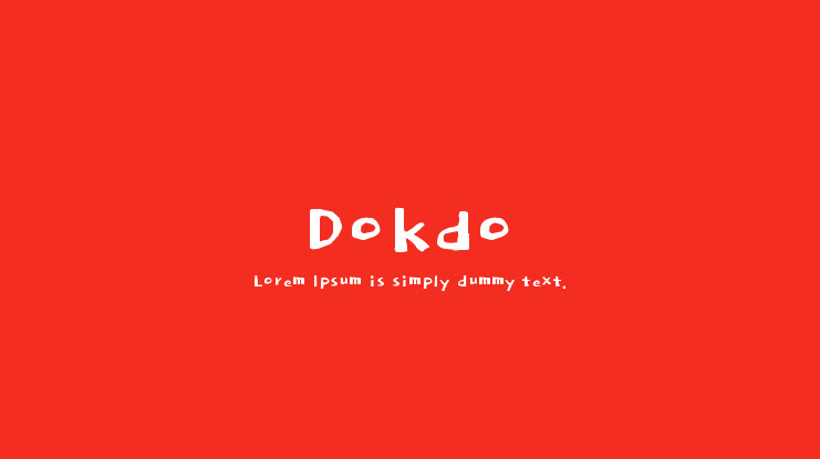 Пример шрифта Dokdo