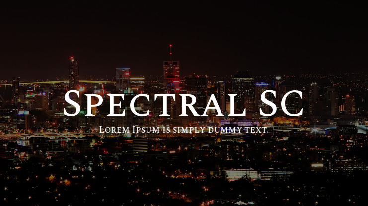 Пример шрифта Spectral SC