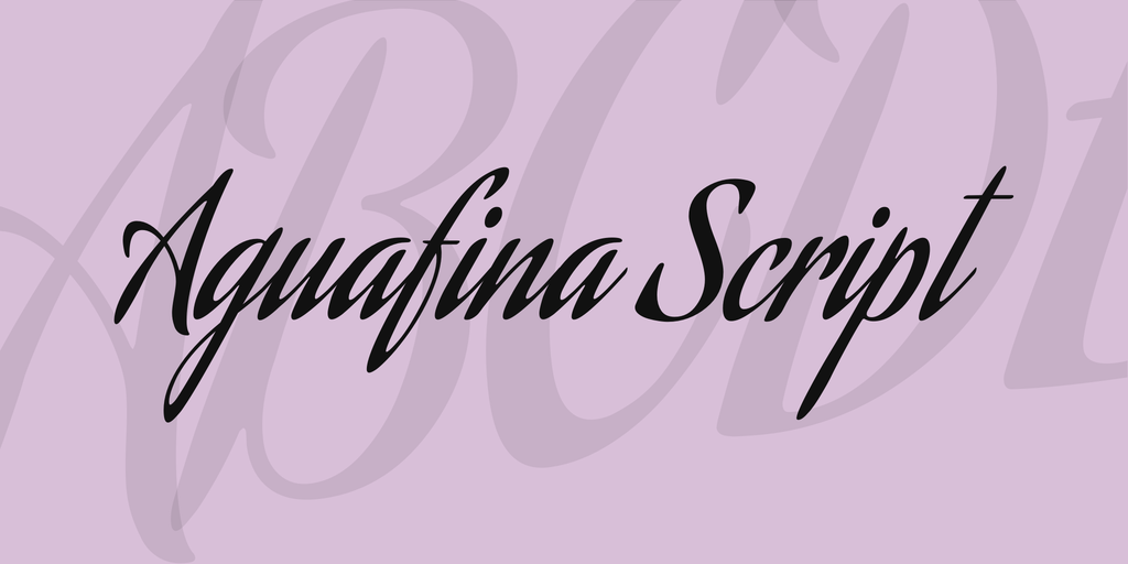 Пример шрифта Aguafina Script
