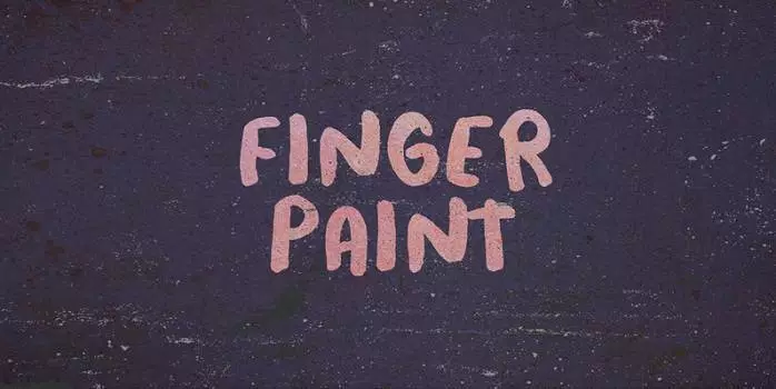 Пример шрифта Finger Paint