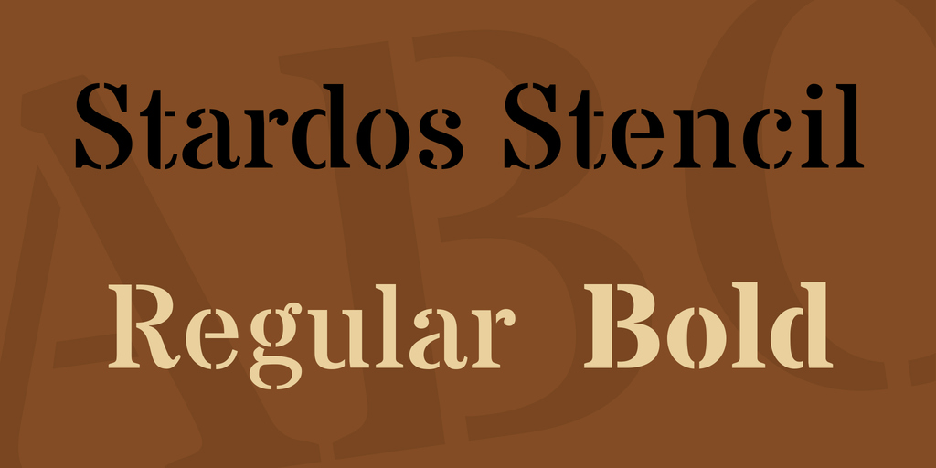 Пример шрифта Stardos Stencil