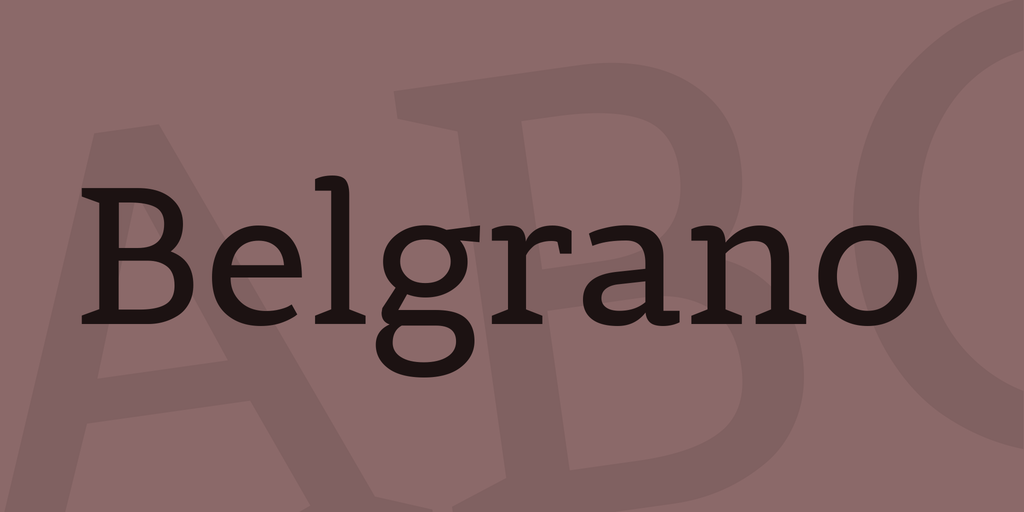 Пример шрифта Belgrano