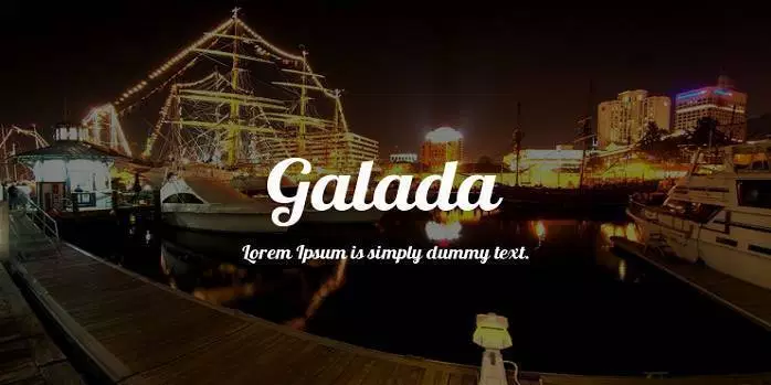 Пример шрифта Galada