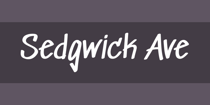 Пример шрифта Sedgwick Ave
