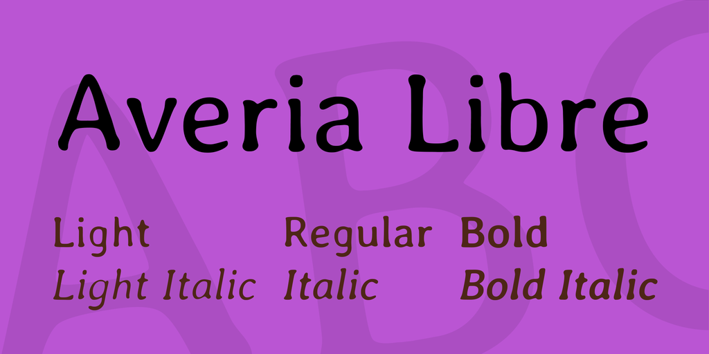 Пример шрифта Averia Libre