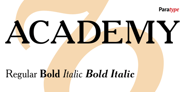 Пример шрифта Academy Serif 