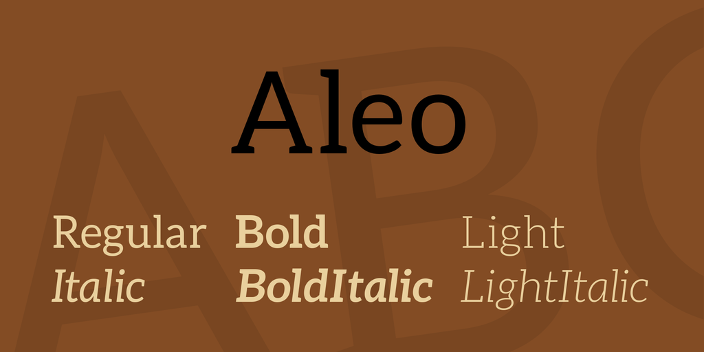 Пример шрифта Aleo