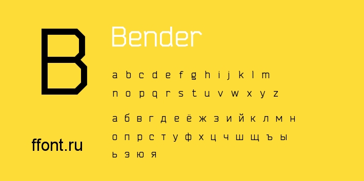 Пример шрифта Bender