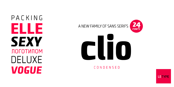 Пример шрифта Clio C Ultra Black