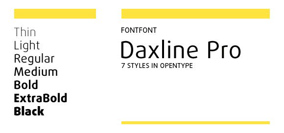 Пример шрифта Daxline Pro