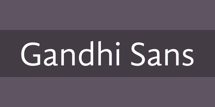 Пример шрифта Gandhi Sans