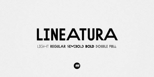 Пример шрифта Lineatura Double