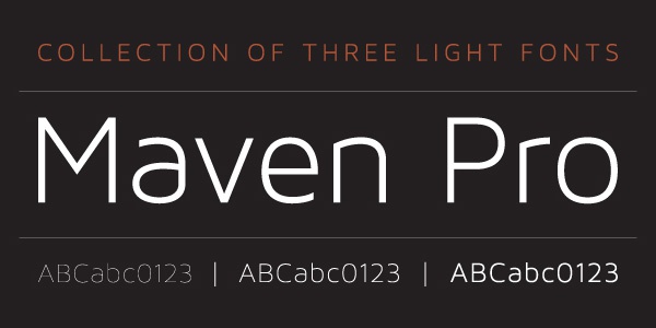 Пример шрифта Maven Pro