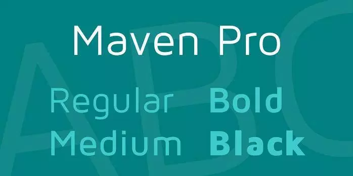 Пример шрифта Maven Pro Regular