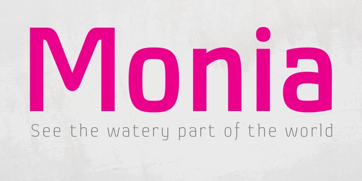 Пример шрифта Monia