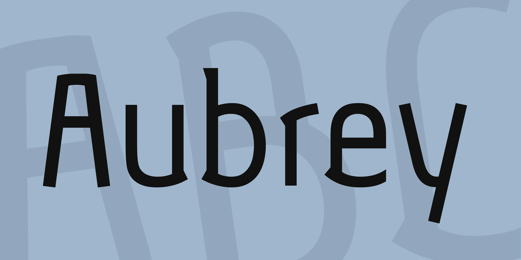 Пример шрифта Aubrey
