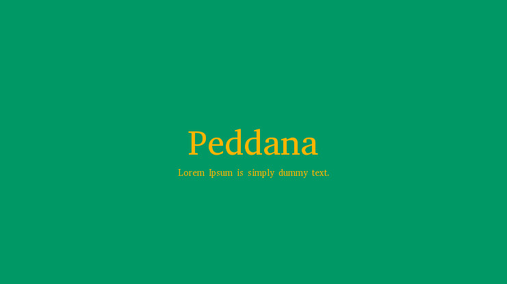Пример шрифта Peddana