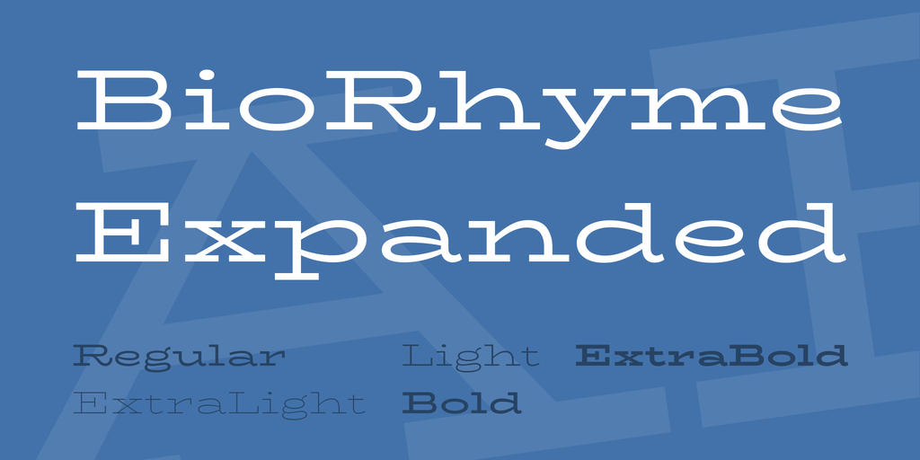 Пример шрифта BioRhyme Expanded
