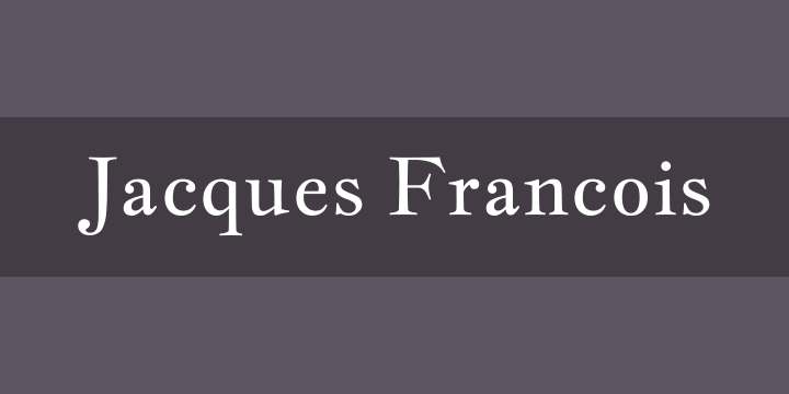 Пример шрифта Jacques Francois