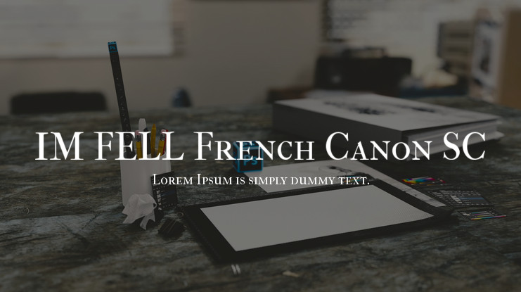 Пример шрифта IM FELL French Canon SC