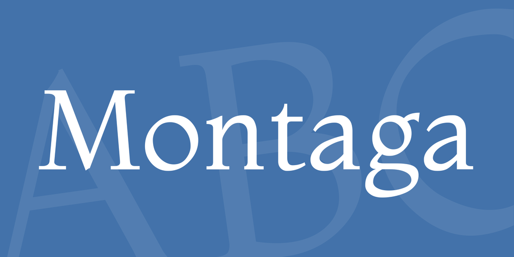 Пример шрифта Montaga