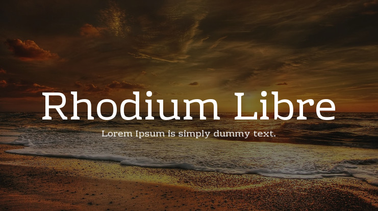 Пример шрифта Rhodium Libre