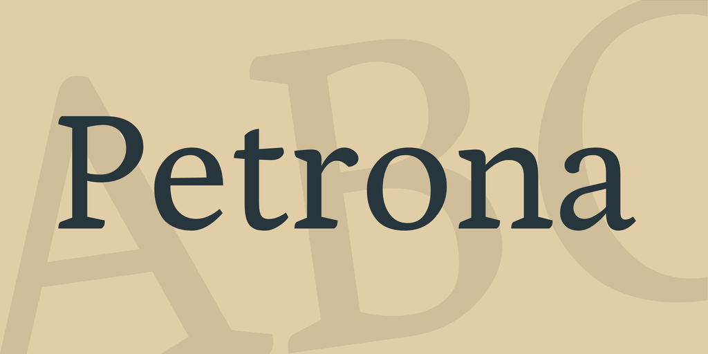 Пример шрифта Petrona