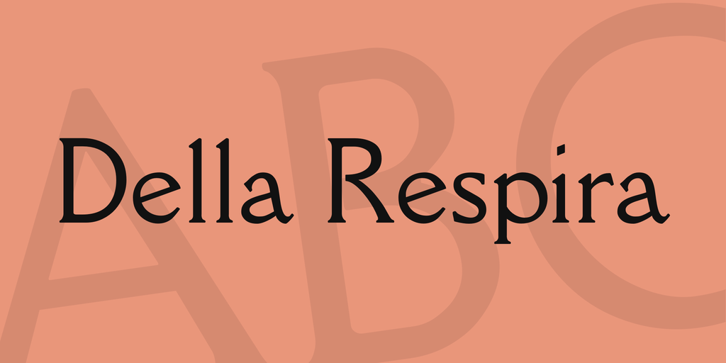 Пример шрифта Della Respira