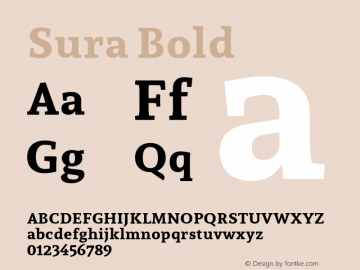 Пример шрифта Sura
