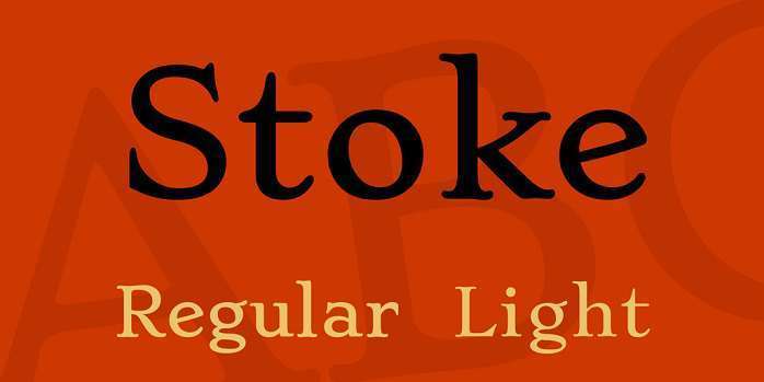 Пример шрифта Stoke