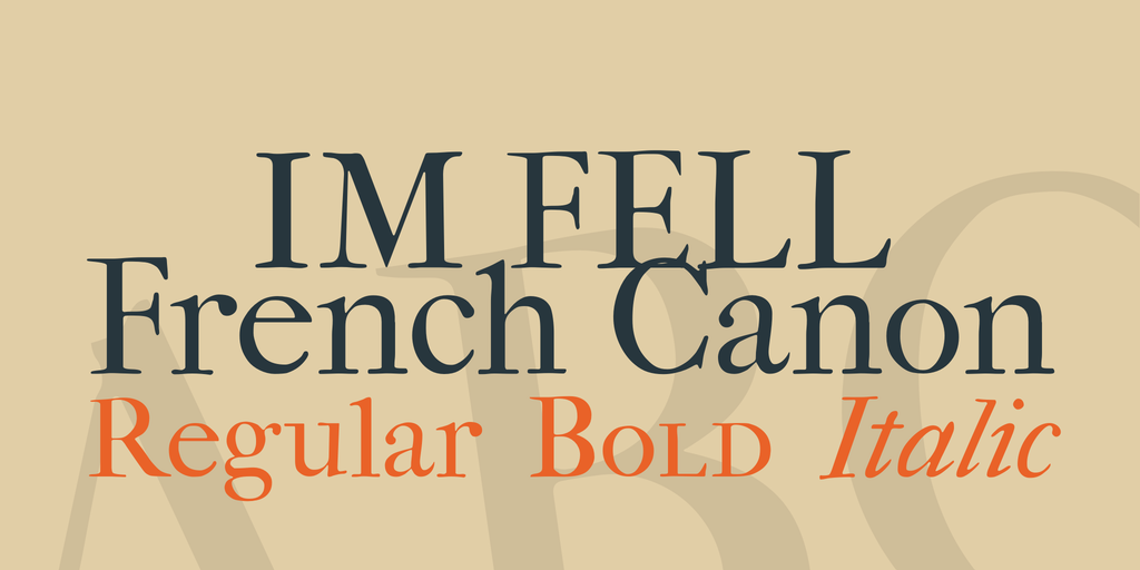 Пример шрифта IM Fell French Canon