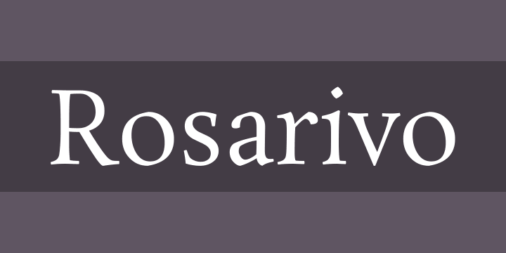 Пример шрифта Rosarivo