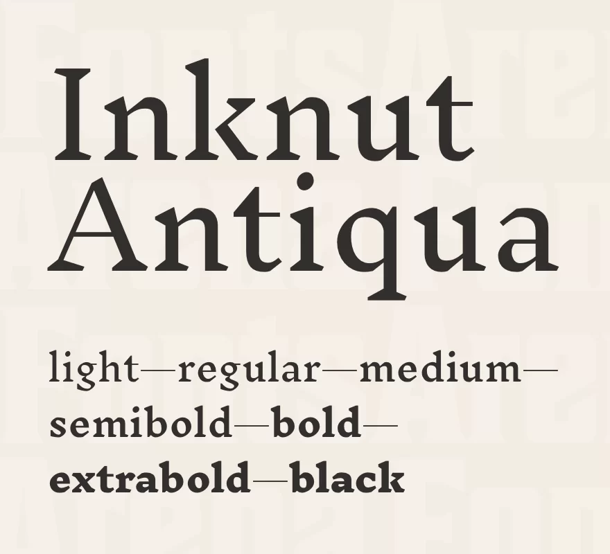 Пример шрифта Inknut Antiqua
