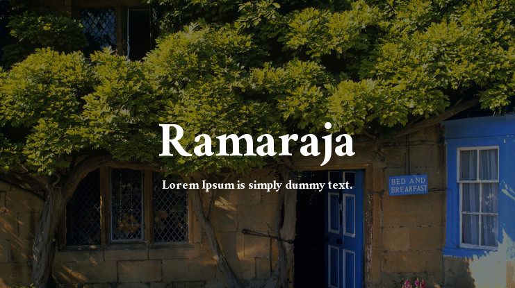 Пример шрифта Ramaraja