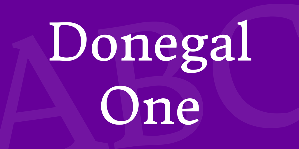 Пример шрифта Donegal One
