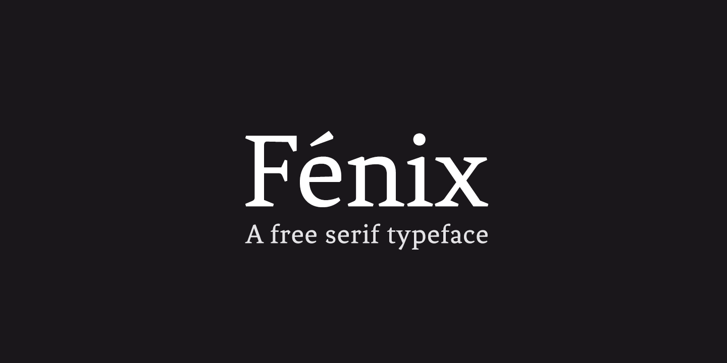 Пример шрифта Fenix