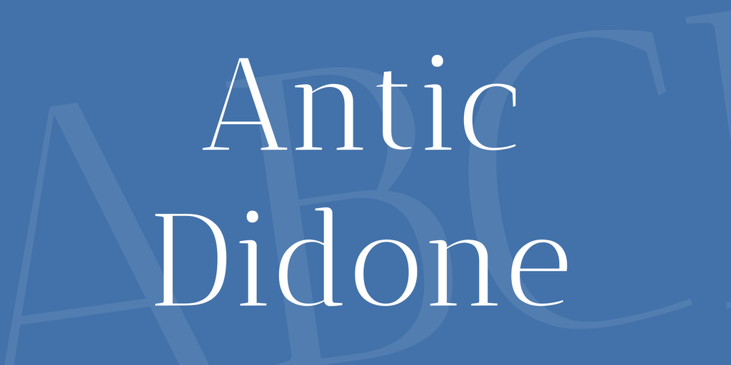Пример шрифта Antic Didone
