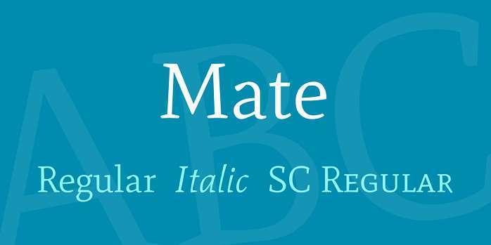 Пример шрифта Mate SC
