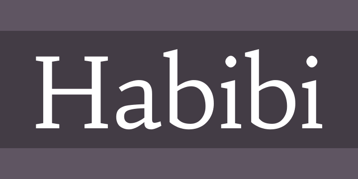 Пример шрифта Habibi