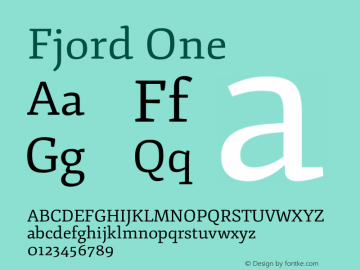Пример шрифта Fjord One