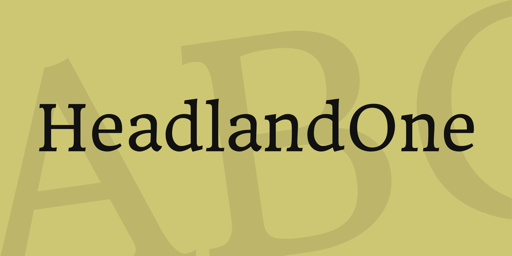 Пример шрифта Headland One
